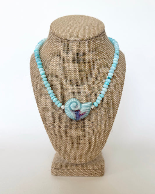NAUTILUS NECKLACE - BLUE
