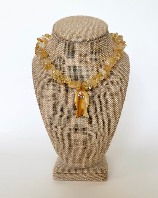 THE REEF NECKLACE - CITRINE