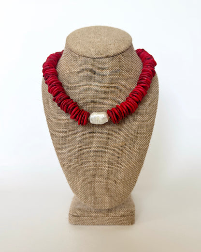 SCARLET PEARL NECKLACE