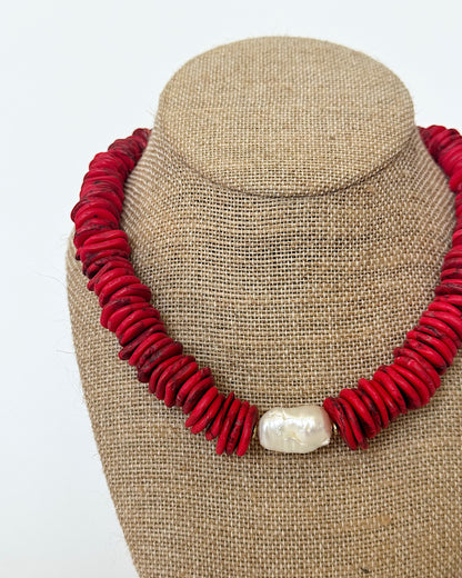 SCARLET PEARL NECKLACE