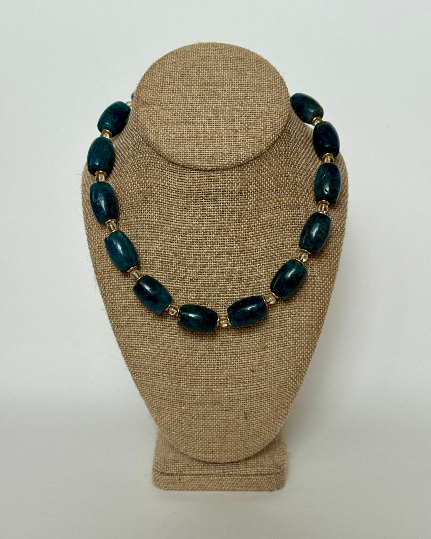BLUE BARREL NECKLACE