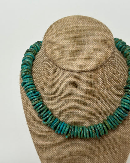 TURQUOISE DISK NECKLACE