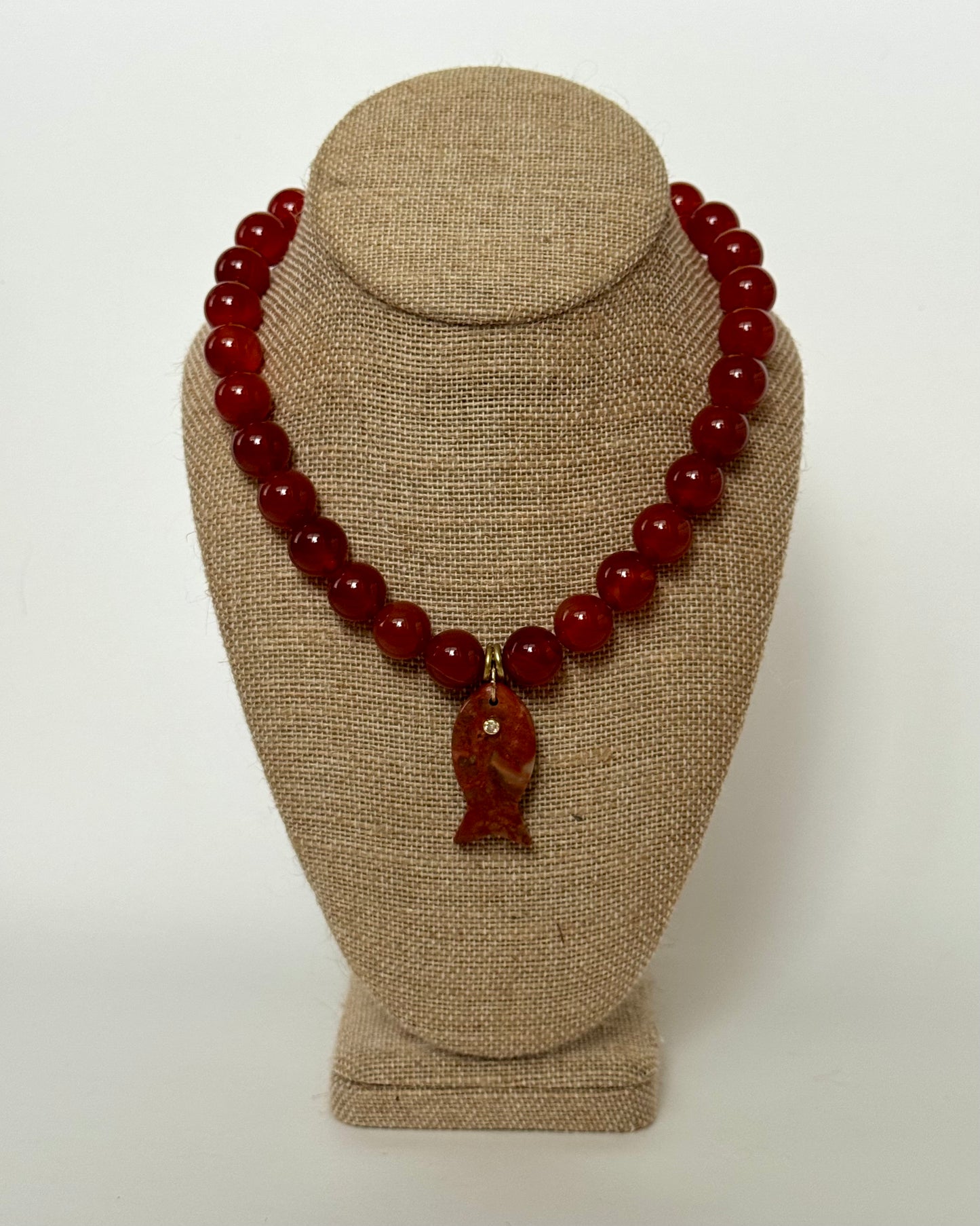 RED BUOY FISH NECKLACE