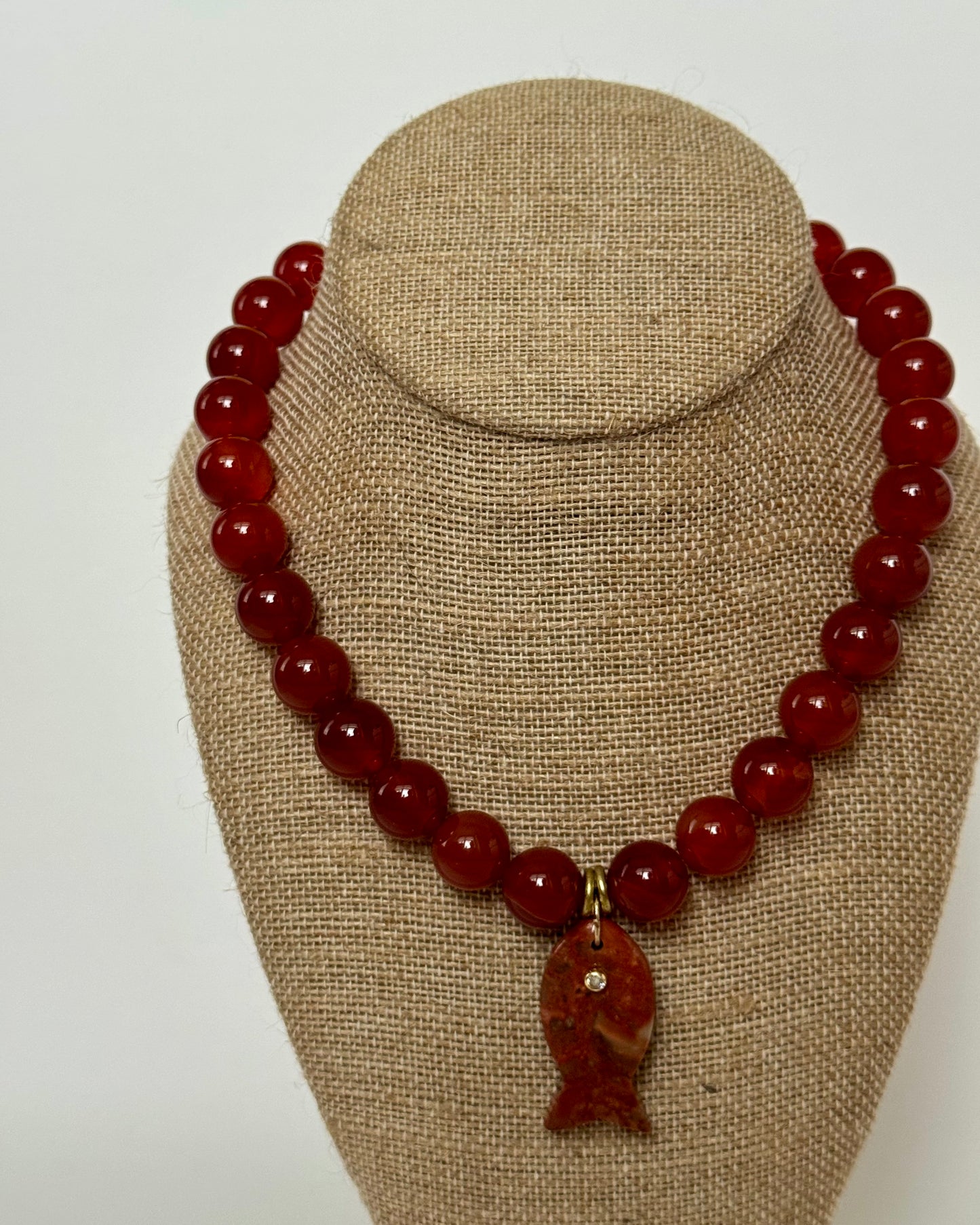 RED BUOY FISH NECKLACE