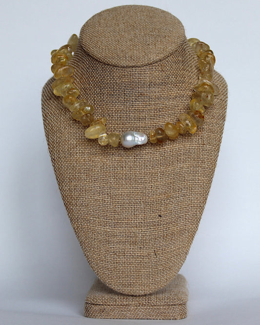 THE COASTLINE NECKLACE - CITRINE