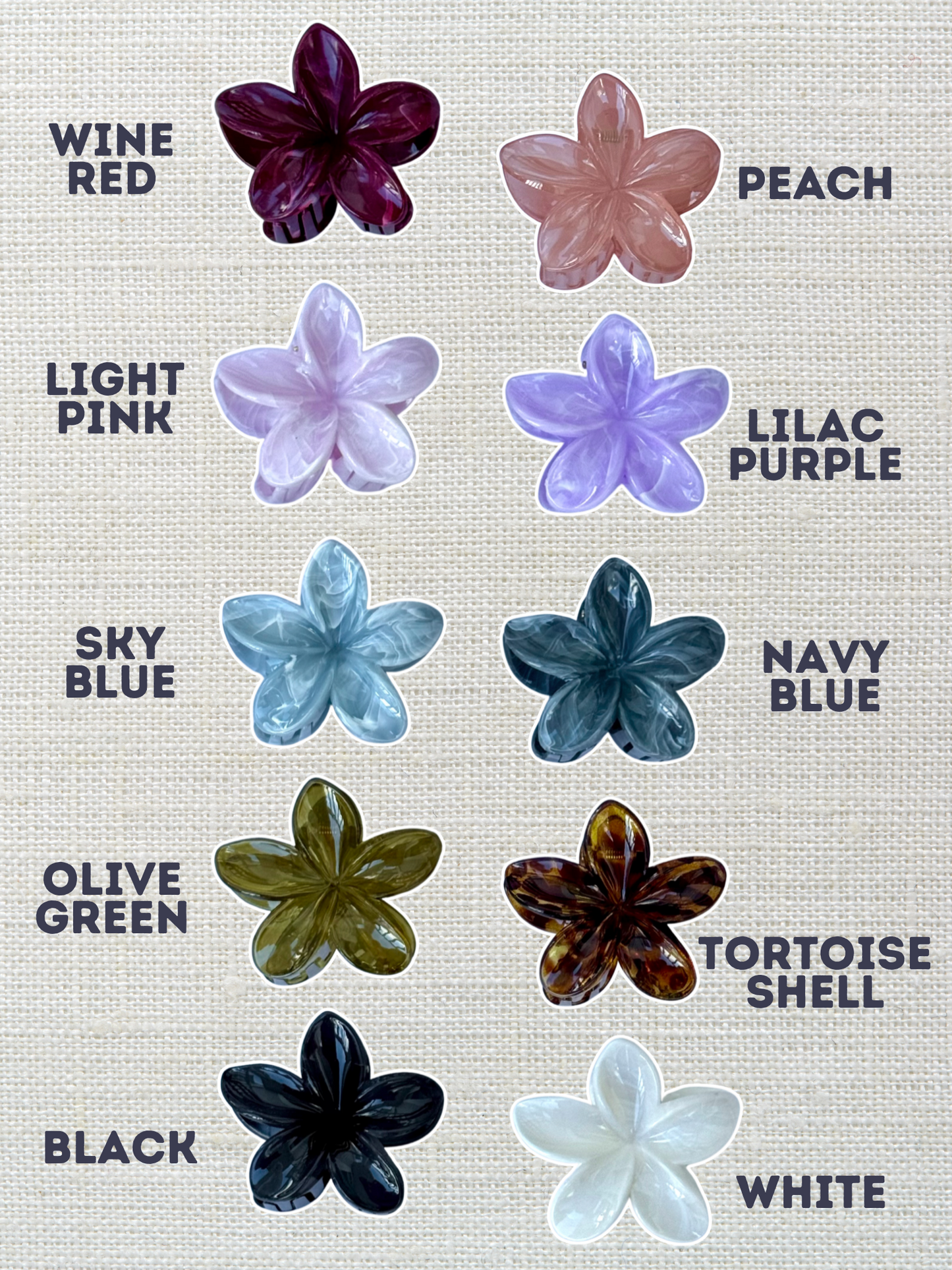 ESSENTIAL FLOWER CLAW CLIP
